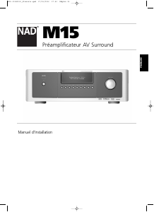 Mode d’emploi NAD M 15 Préamplificateur