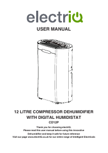 Manual ElectriQ CD12P Dehumidifier