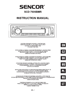 Instrukcja Sencor SCD 7606BMR Radio samochodowe