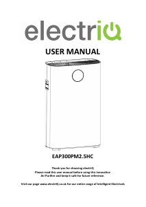 Manual ElectriQ EAP300PM2.5HC Air Purifier