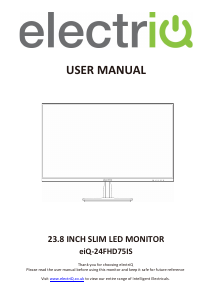 Manual ElectriQ eiQ-24FHD75IS LED Monitor