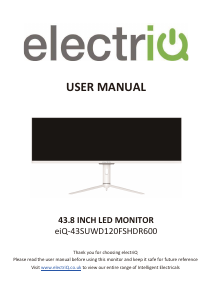 Manual ElectriQ eiQ-43SUWD120FSHDR600 LED Monitor