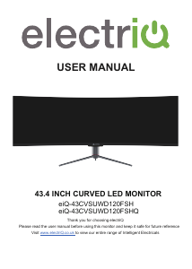 Manual ElectriQ eiQ-43CVSUWD120FSH LED Monitor