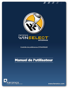 Mode d’emploi Faronics Winselect Enterprise