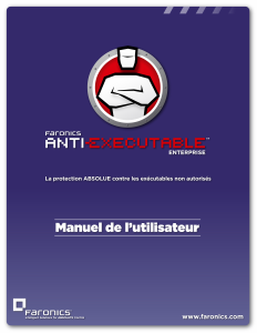 Mode d’emploi Faronics Anti-Executable Enterprise