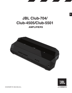 Handleiding JBL Club 5501 Autoversterker