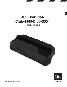 Handleiding JBL Club 704 Autoversterker