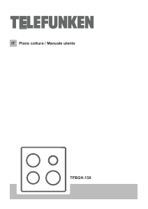 Manuale Telefunken TFBGH.13X Piano cottura