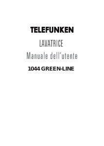 Manuale Telefunken 1044 GREEN-LINE Lavatrice