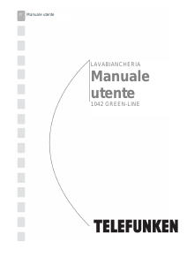 Manuale Telefunken 1042 GREEN-LINE Lavatrice