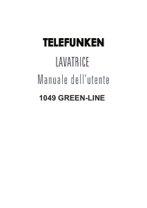 Manuale Telefunken 1049 GREEN-LINE Lavatrice