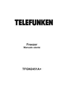 Manuale Telefunken TFGN2451A+ Congelatore