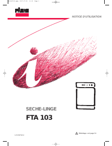 Mode d’emploi Faure FTA103 Sèche-linge