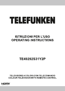 Manuale Telefunken TE49292S31Y2P LED televisore