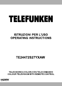 Manuale Telefunken TE2447S27YXAW LED televisore