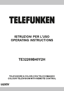 Manuale Telefunken TE32269B40Y2H LED televisore