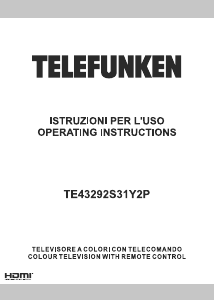 Manuale Telefunken TE43292S31Y2P LED televisore