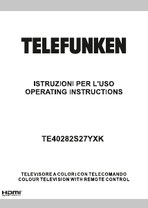 Manuale Telefunken TE40282S27YXK LED televisore