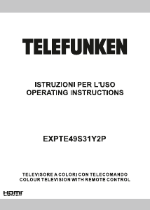 Manuale Telefunken EXPTE49S31Y2P LED televisore