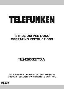 Manuale Telefunken TE24283S27YXA LED televisore