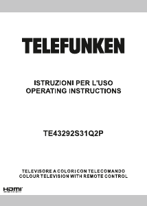 Handleiding Telefunken TE43292S31Q2P LED televisie