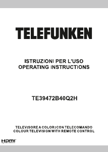 Manuale Telefunken TE39472B40Q2H LED televisore