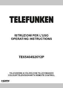 Manuale Telefunken TE65404S26Y2P LED televisore