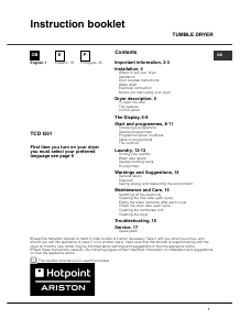 Manual de uso Hotpoint TCD G51 XB K Secadora