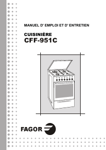 Mode d’emploi Fagor CFF-951C Cuisinière