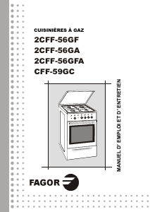 Mode d’emploi Fagor 2CFF-56GFA Cuisinière