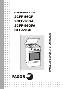 Mode d’emploi Fagor CFF-59GC Cuisinière