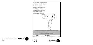 Manual de uso Fagor SP-1200 Secador de pelo
