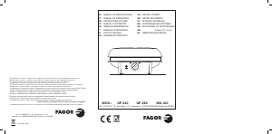 Instrukcja Fagor GP-280 Piec do pizzy