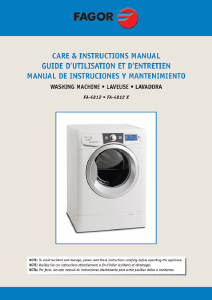 Manual Fagor FA-4812 Washing Machine