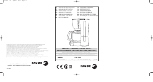 Manual Fagor CG-712 Máquina de café