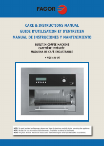 Handleiding Fagor MQC-A10 US Koffiezetapparaat