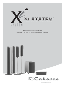 Bedienungsanleitung Cabasse Xi System Heimkinosystem