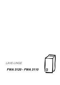 Mode d’emploi Faure FWA3120 Lave-linge