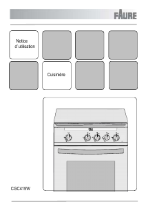 Mode d’emploi Faure CGC415W Cuisinière