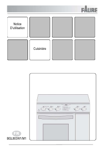 Mode d’emploi Faure BGL803W Cuisinière