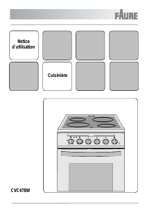 Mode d’emploi Faure CVC478W Cuisinière