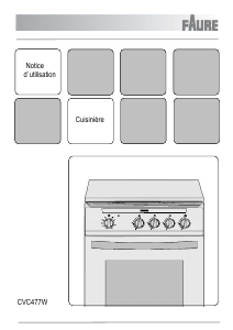 Mode d’emploi Faure CVC477W Cuisinière