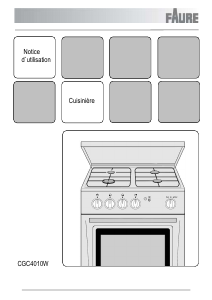 Mode d’emploi Faure CGC4010W Cuisinière