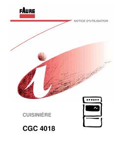 Mode d’emploi Faure CGC4018W Cuisinière