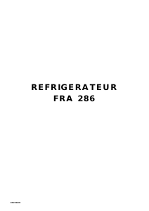 Mode d’emploi Faure FRA286W Réfrigérateur