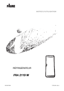 Mode d’emploi Faure FRA2119W Réfrigérateur