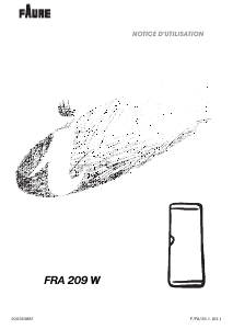 Mode d’emploi Faure FRA209W Réfrigérateur