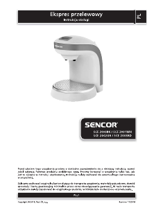 Instrukcja Sencor SCE 2000BK Ekspres do kawy