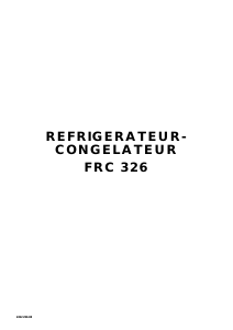 Mode d’emploi Faure FRC326M Réfrigérateur combiné