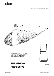 Mode d’emploi Faure FRB536VS Réfrigérateur combiné